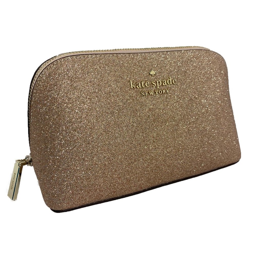Kate Spade Tinsel Glitter Fabric Small Co Rose Gold